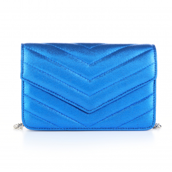 Party bag with herringbone pattern - Cobalt Blue - 15145