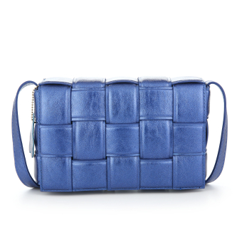 Bolso bandolera trenzado - Azul cobalto -15168