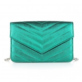 Party tasje met visgraatpatroon - Groen - 15147