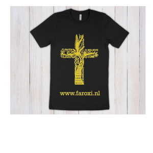 T-shirt Zwart Faith Cross Tree - 15174