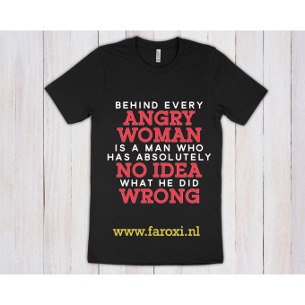 T-shirt Black - Angry Woman - 15175