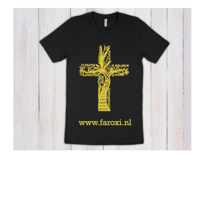 T-shirt Zwart Faith Cross Tree - 15174 T-shirt Zwart Faith Cross Tree - 15174