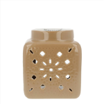 Vierkante Bruine Geur-Waxbrander - Bloemmotief - 15158