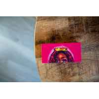 Eyelash storage box - Red-pink with print - 15236