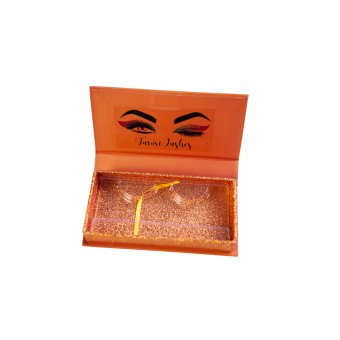 Eyelash storage box - Copper Gold with print - 15237