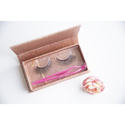 Wimper bewaardoos - Goudbruin glitter -15242 Wimper bewaardoos - Goudbruin glitter -15242