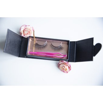 Caja de almacenamiento de pestañas - Negra -15244