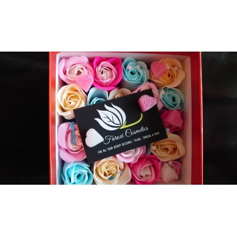 Gift Box 10  decoratie geur roosjes (diverse kleuren)