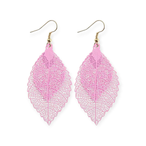 Oorbellen Bladvorm - Roze - 15253