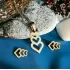 Conjunto de joyas de acero dorado Triple Corazón - 15157