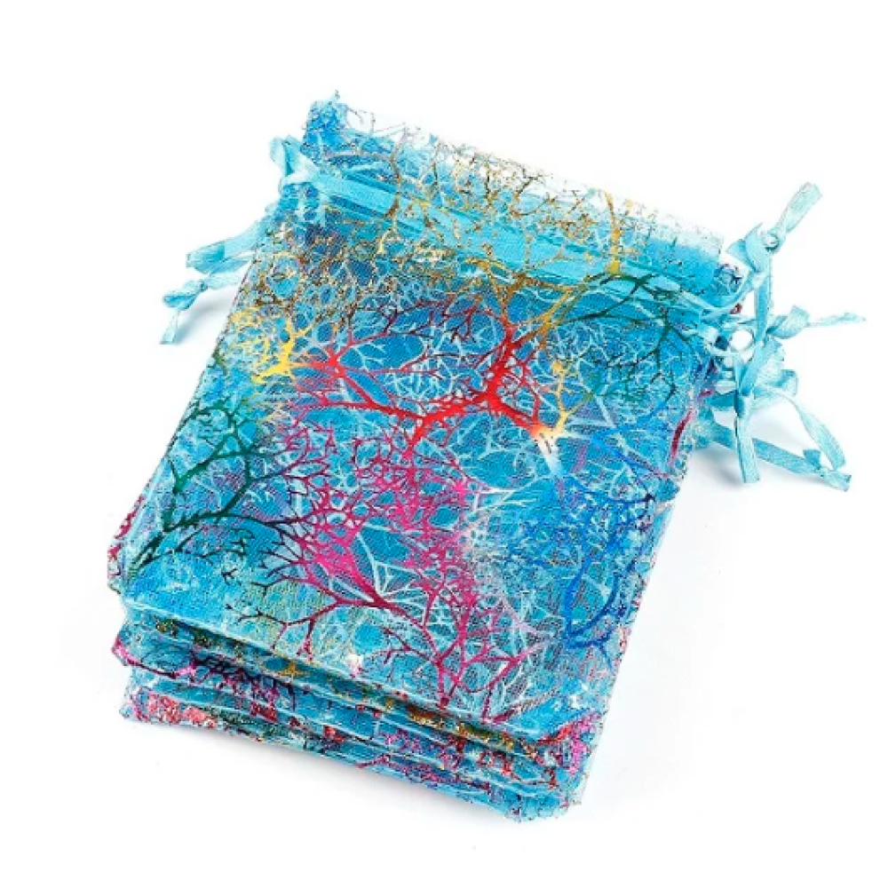 Organza Bags - Blue Multicolor 