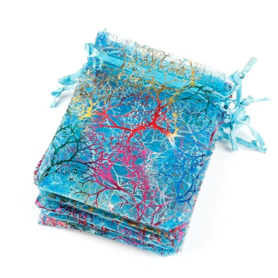 Organza zakjes - Blauw Meerkleurig - 15246 Organza zakjes - Blauw Meerkleurig - 15246